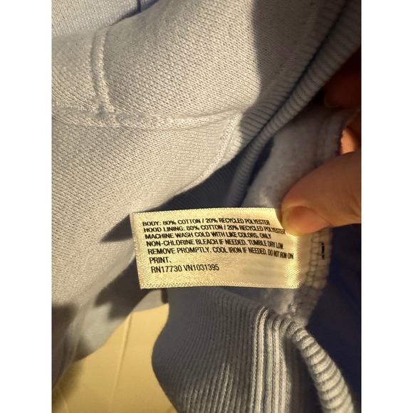 Wild Fable Womens Light Blue Hoodie Love is All Around You Cupid Print Size L - Picture 5 of 7